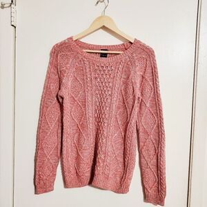 Gap Coral Cable Knit Sweater Size S